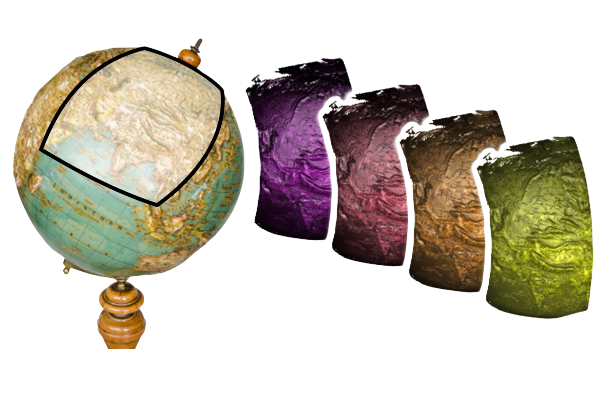 Digitalisierung eines historischen Relief-Globus‘
