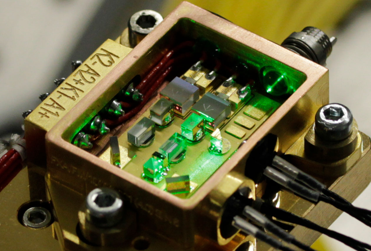 Miniaturisierter Festkörperlaser für das ExoMars-Raman-Instrument.