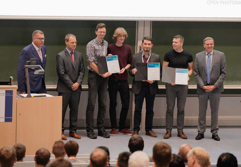 Die Gewinner der »Elevator Pitches« des Leistungszentrum Photonik.