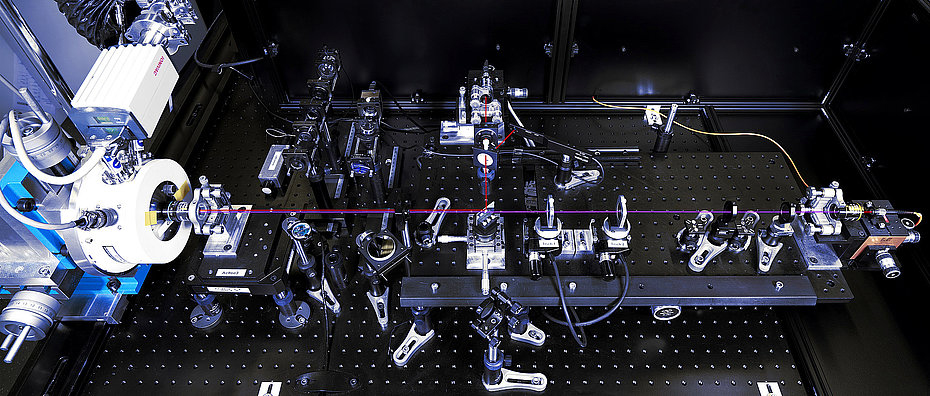 Laboratory setup for researching quantum-encrypted communication. 