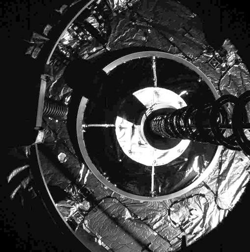 Docking maneuvers of two satellites.