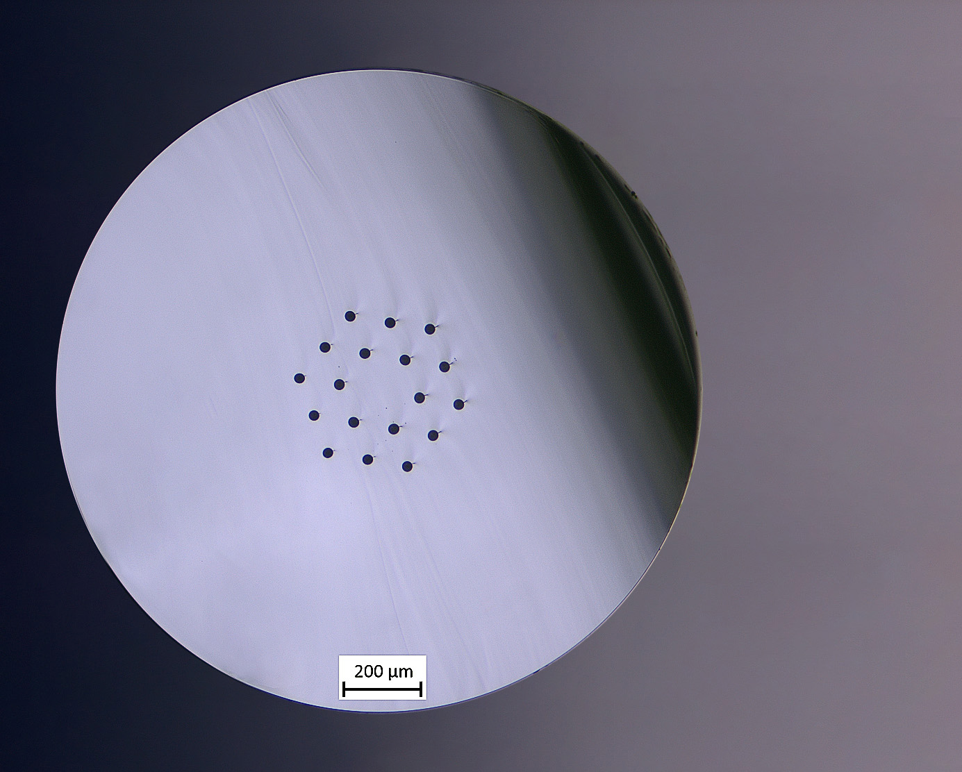 Fig. 1: Microscope image of a microstructured fiber.