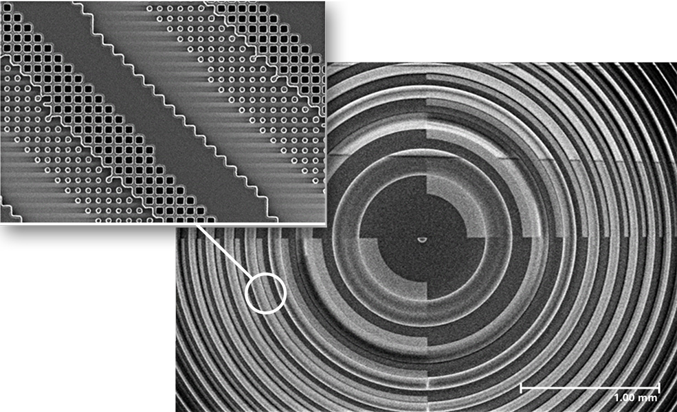 SEM image of the CGH&#39;s nano-structure.