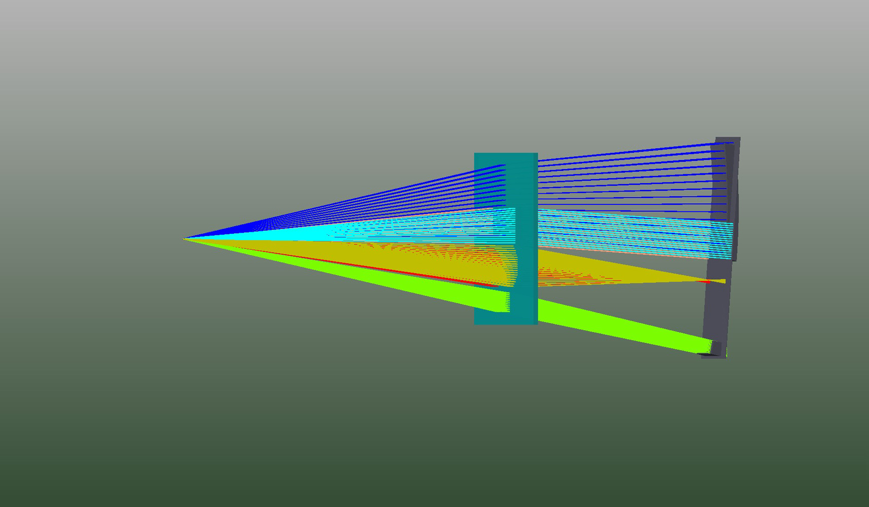 Optical design of a CGH for interferometric testing of a freeform mirror.