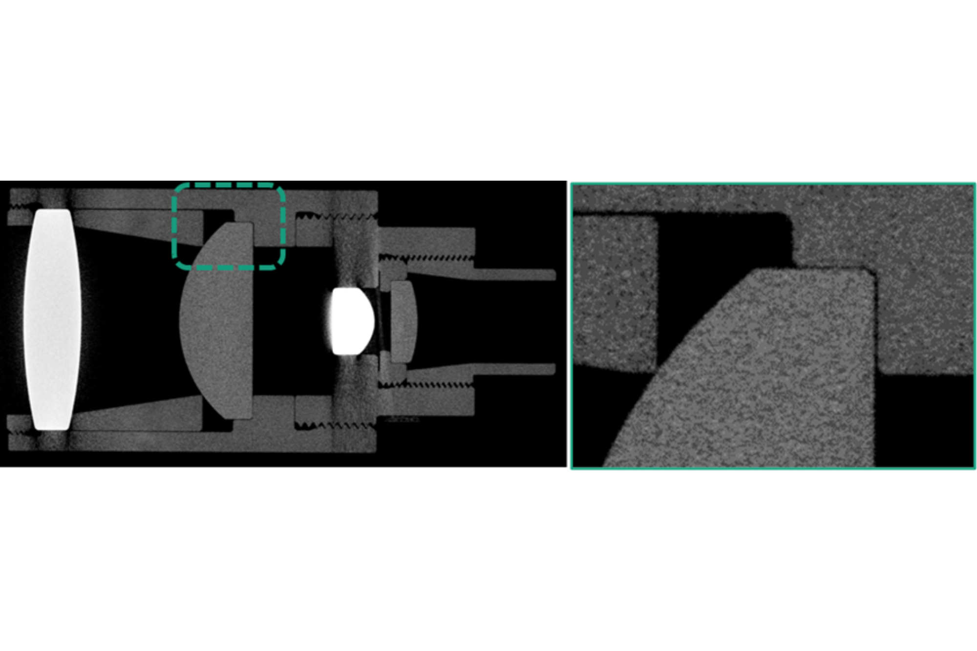Detection of assembly errors in a microscope objective lens