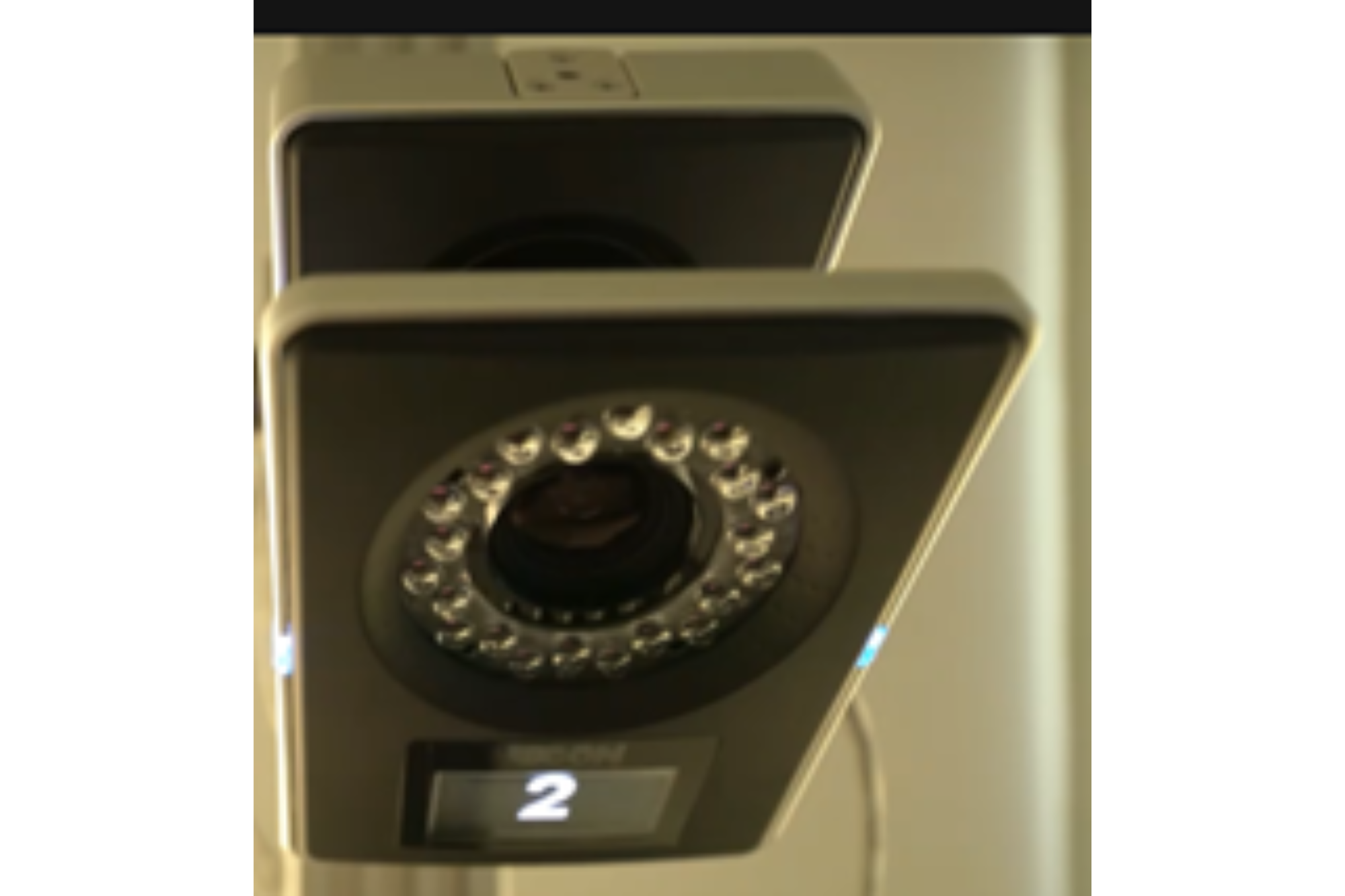 Three selected cameras with people tracking