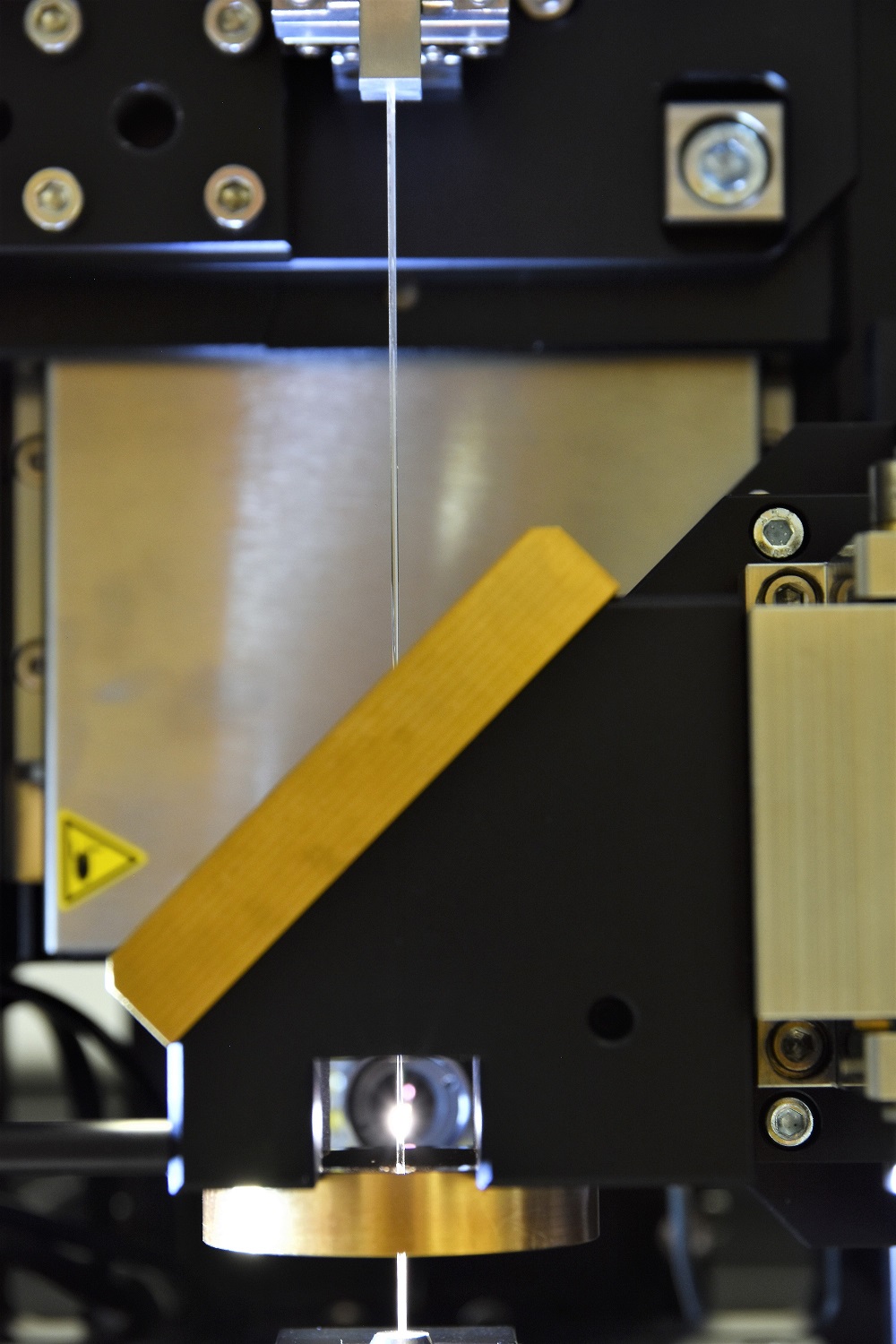 Taper process of a glass fibre