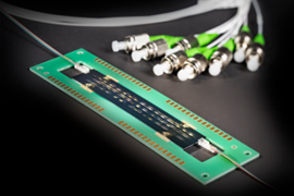 Lithium niobate waveguide chip with Mach-Zehnder interferometer