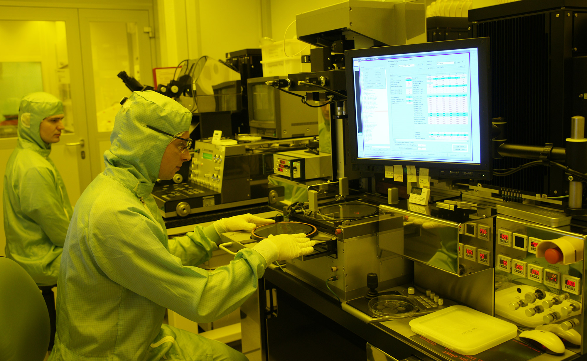Work in the clean room.