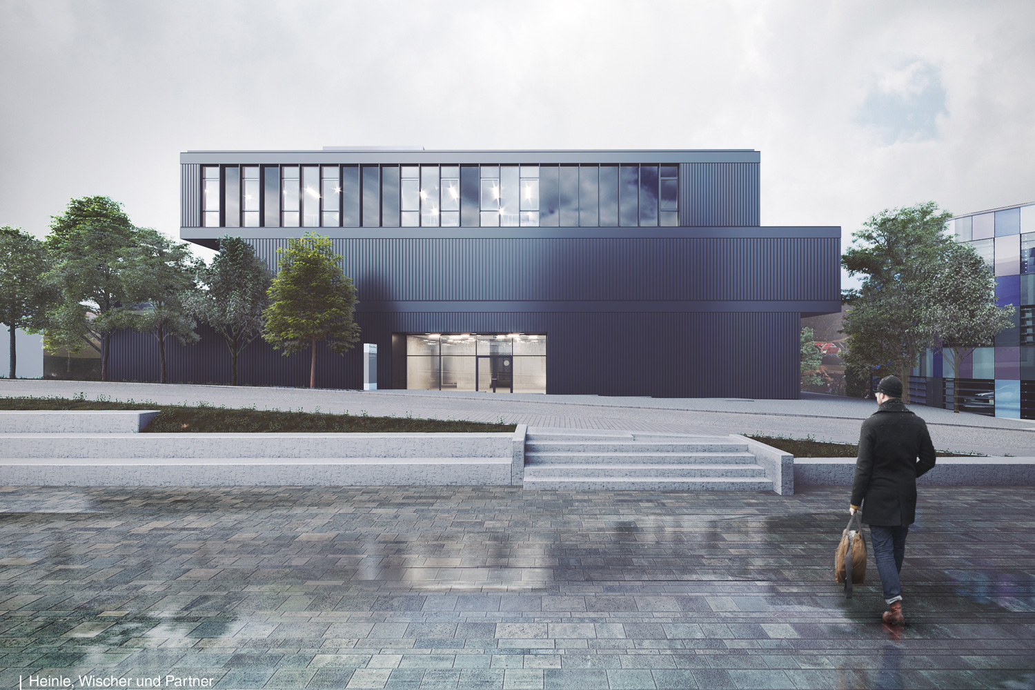 Visualization of the new Fraunhofer IOF research building on the Beutenberg Campus in Jena. (© Heinle, Wischer und Partner Freie Architekten)