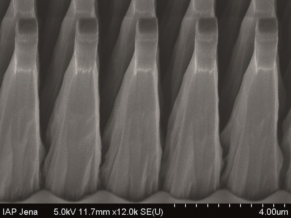 SEM picture of deterministic AR-structures. 