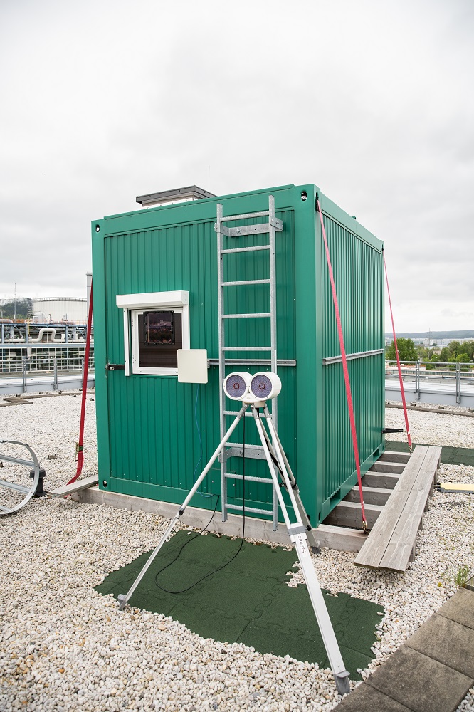 QuBUS on the roof of the Jena public utility company